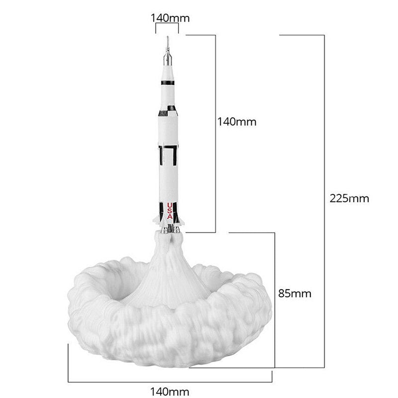 Abajur LED de Foguete em Impressão 3D, simplesmente sensacional para decoração do seu Ambiente. Evolução Marketplace