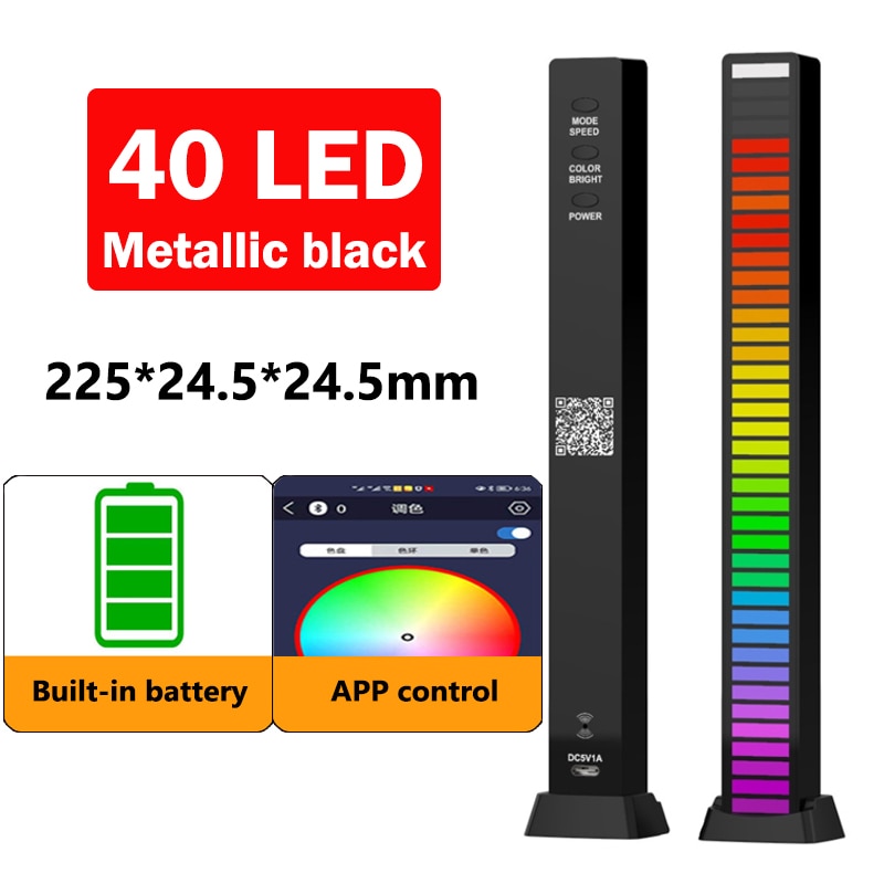 Barra de LED RGB controle por APP, ele acende no ritmo da sua musica, isso é diversão na certa. Evolução Marketplace