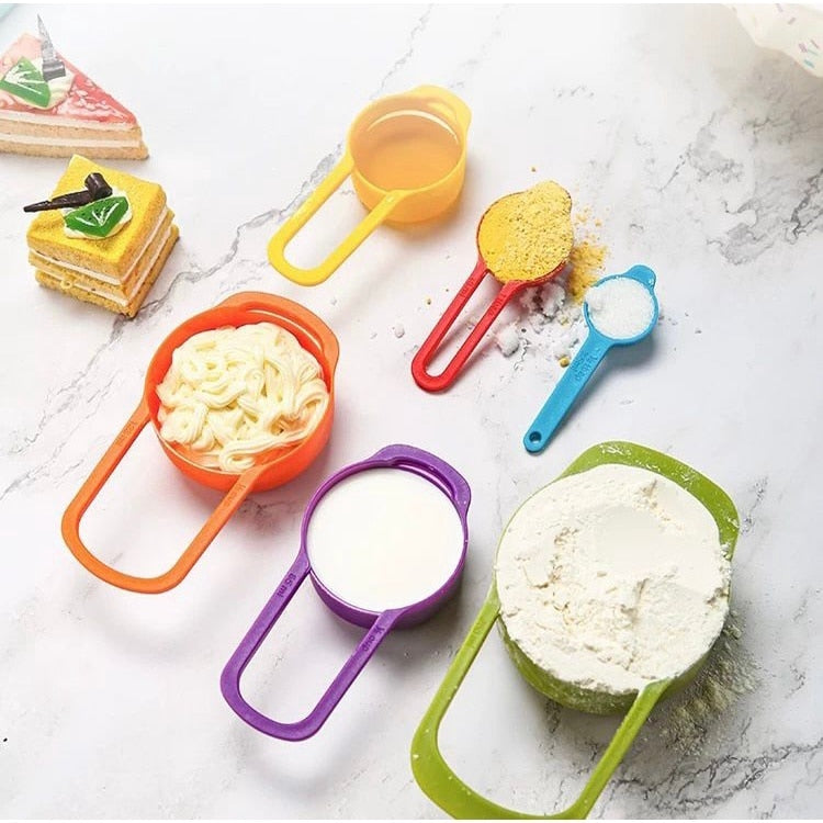 Conjunto Colher Xicaras Medidoras Kit Com 6 Peças, muito Prático para Cozinha e Confeitaria. Evolução Marketplace