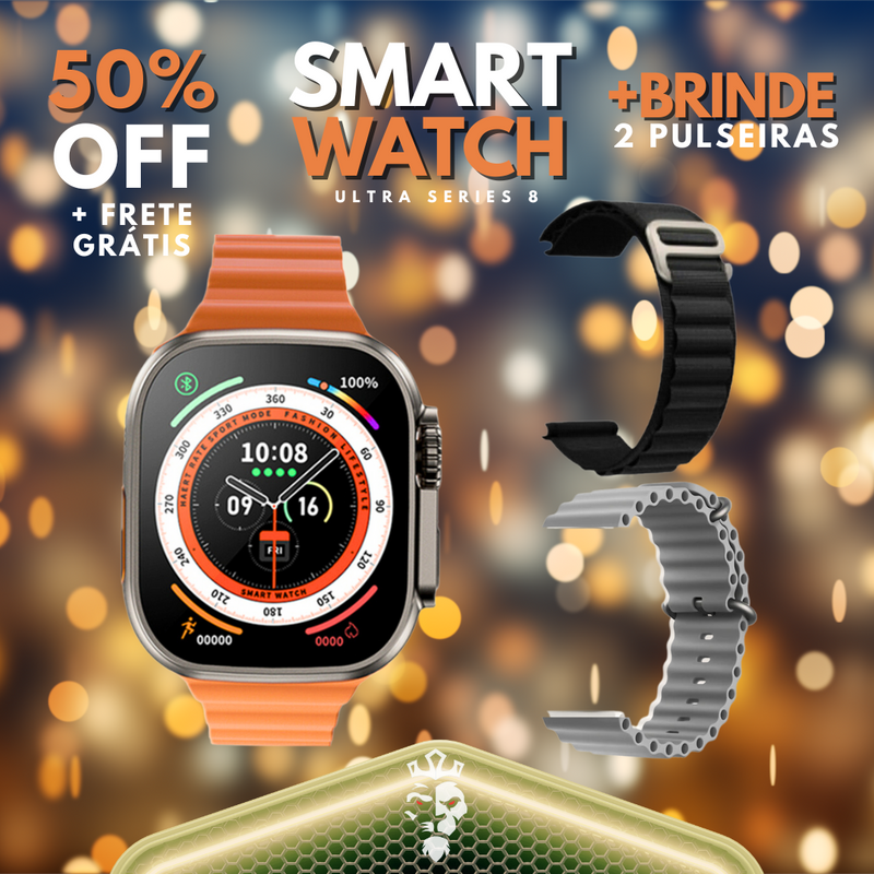 Smart Watch Ultra Series 8 [+2 PULSEIRAS DE BRINDE]