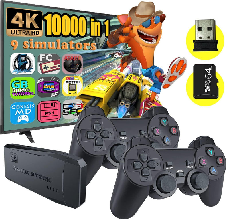 Game Stick Lite 4K 64Gb PS1 Game Retro, diversão garantida para toda Família com 10.000 jogos. Evolução Marketplace