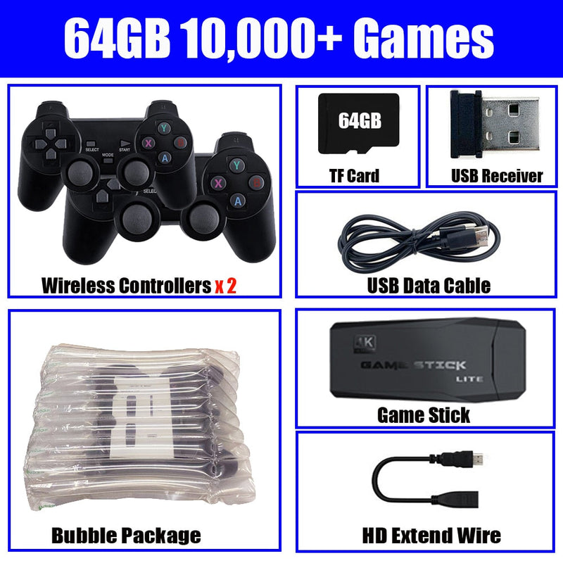 Game Stick Lite 4K 64Gb PS1 Game Retro, diversão garantida para toda Família com 10.000 jogos. Evolução Marketplace