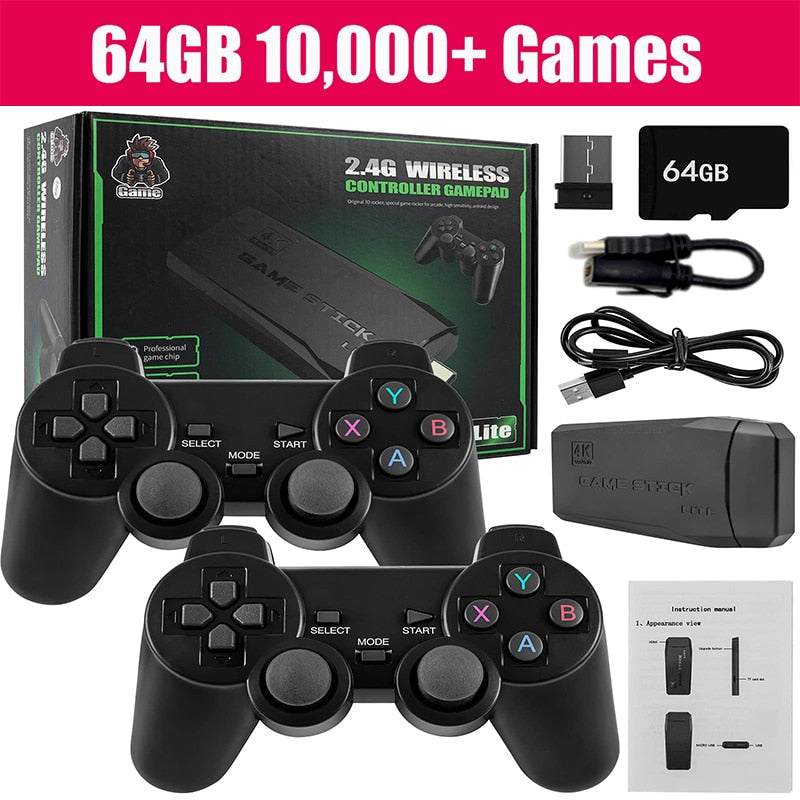 Game Stick Lite 4K 64Gb PS1 Game Retro, diversão garantida para toda Família com 10.000 jogos. Evolução Marketplace