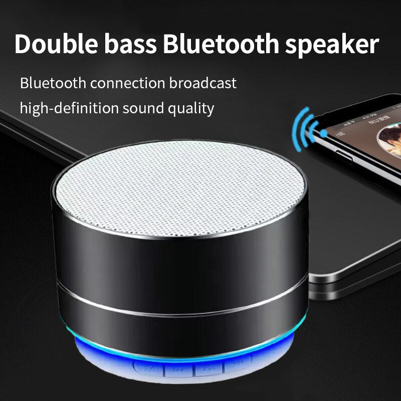 Mini Caixa de Som Wireless Bluetooth, com Subwoofer, portátil em Alumínio Evolução Marketplace