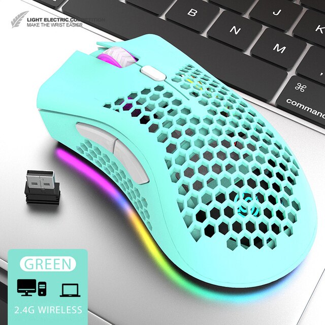 Mouse BM600 USB 2.4Ghz sem fio, Recarregável combo Light, ótimo para jogos e um design futurista. Evolução Marketplace