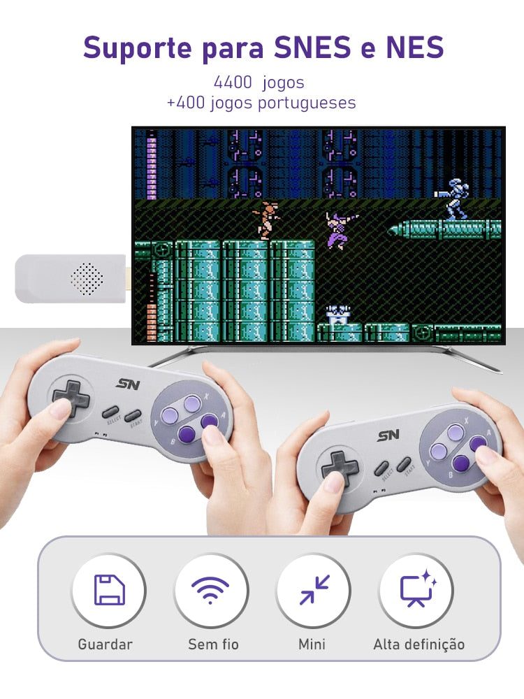 Stick  Game Vilcorn 4K SEGA e NES com 4800 Games pro seu filho e toda família se divertirem. Evolução Marketplace