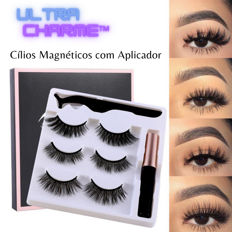 UltraCharm™- Cílios Magnéticos com 3 Pares e Aplicador Evolução Marketplace