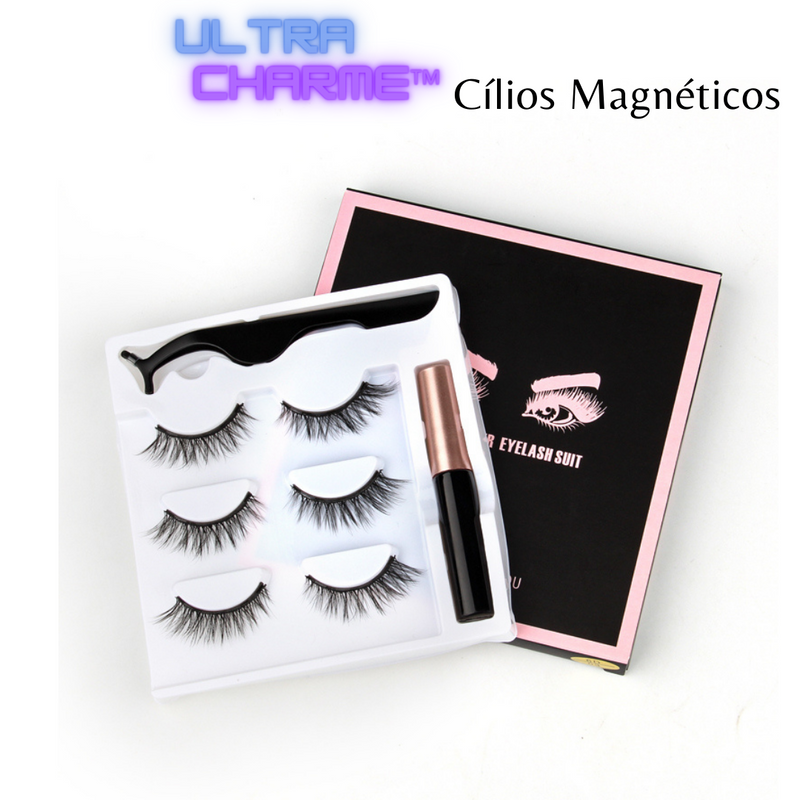 UltraCharm™- Cílios Magnéticos com 3 Pares e Aplicador Evolução Marketplace