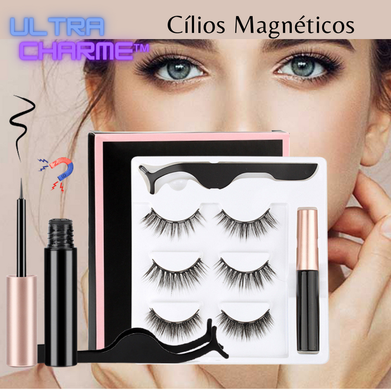 UltraCharm™- Cílios Magnéticos com 3 Pares e Aplicador Evolução Marketplace