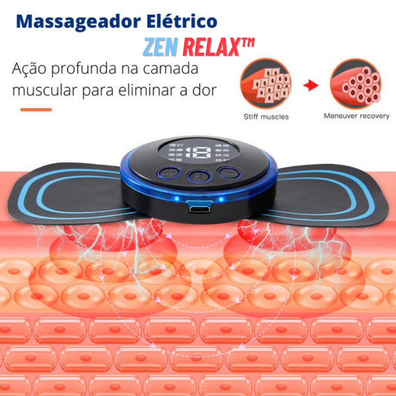 Zen Relax™ - Massageador Elétrico Muscular Evolução Marketplace