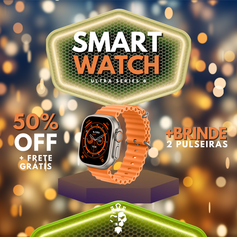 Smart Watch Ultra Series 8 [+2 PULSEIRAS DE BRINDE]