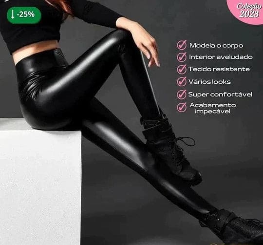 Hot Skin™ - A Calça de Couro Aveludada Luxuosa Feminina Evolução Marketplace